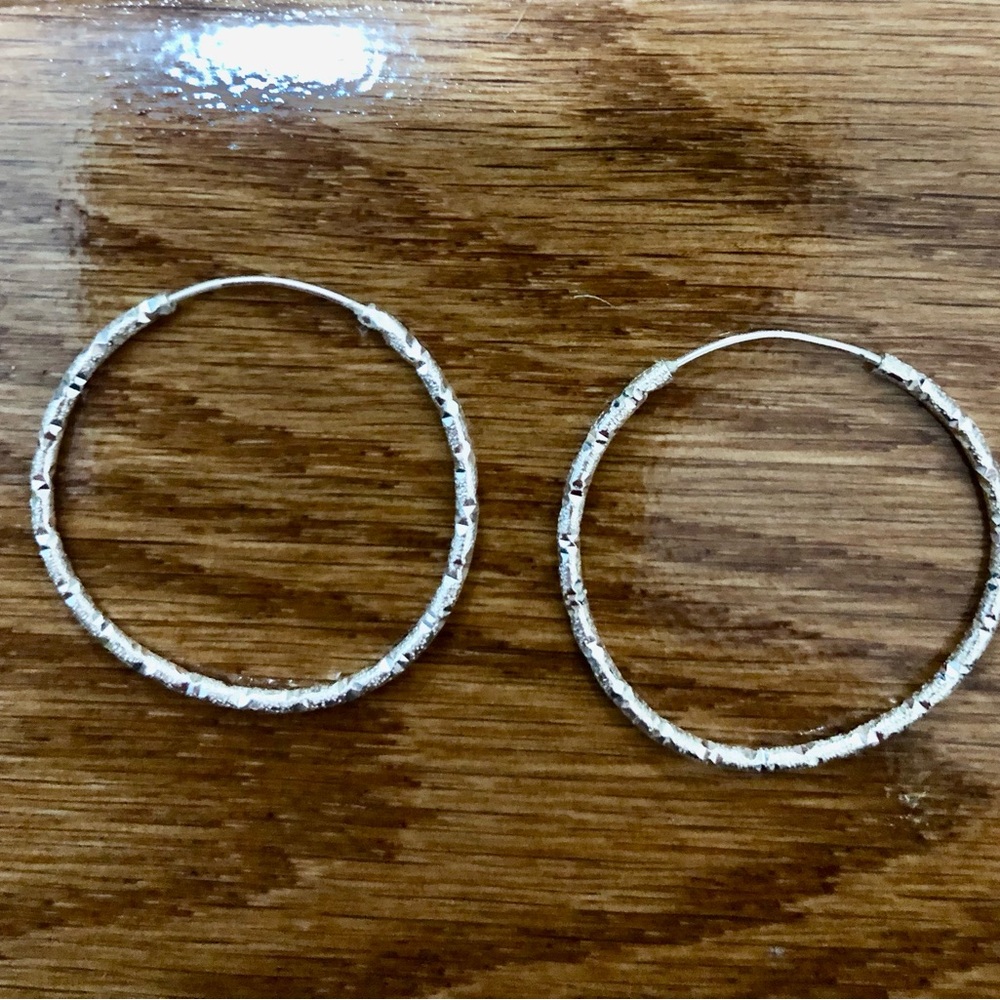 Elegant Silver Hoop Earrings